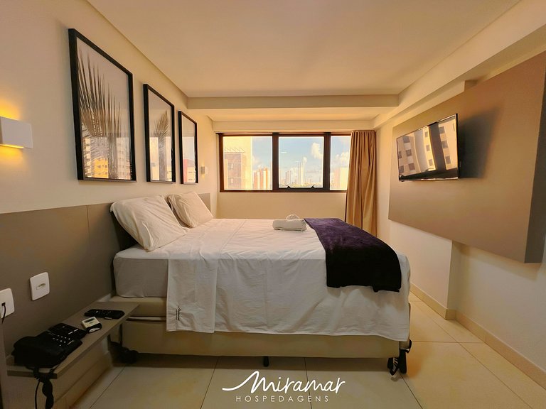 Studio no Gold Flat Manaíra -Miramar Hospedagens