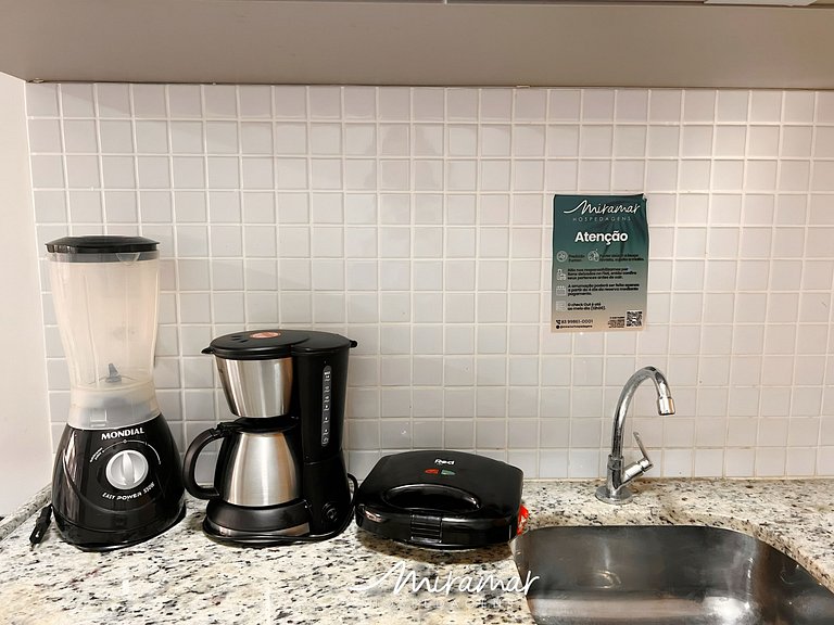 Studio no Gold Flat Manaíra -Miramar Hospedagens