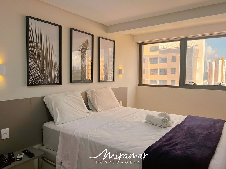 Studio no Gold Flat Manaíra -Miramar Hospedagens