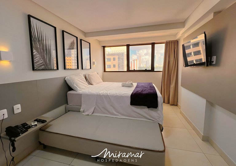 Studio no Gold Flat Manaíra -Miramar Hospedagens