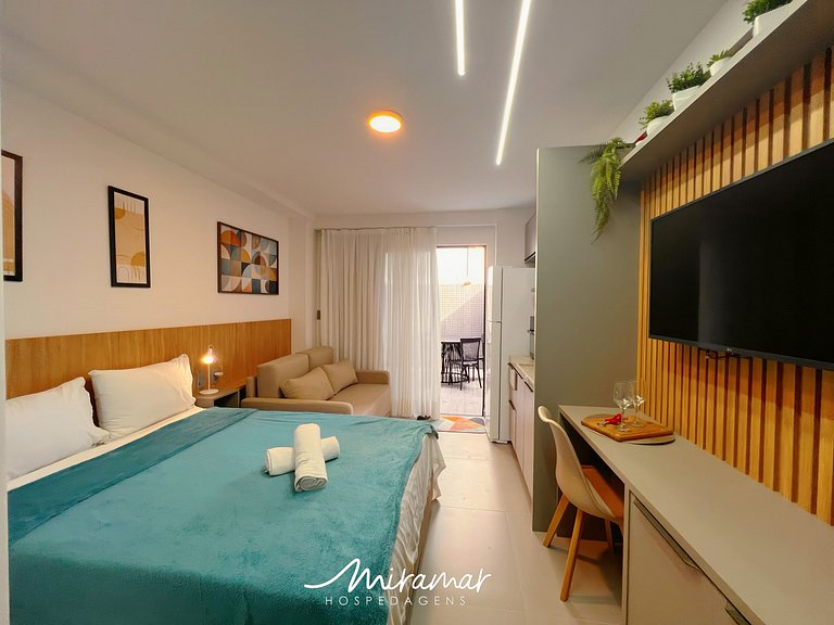 Flat com Terraço Beach Haus – Miramar Hospedagens