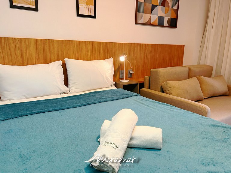 Flat com Terraço Beach Haus – Miramar Hospedagens