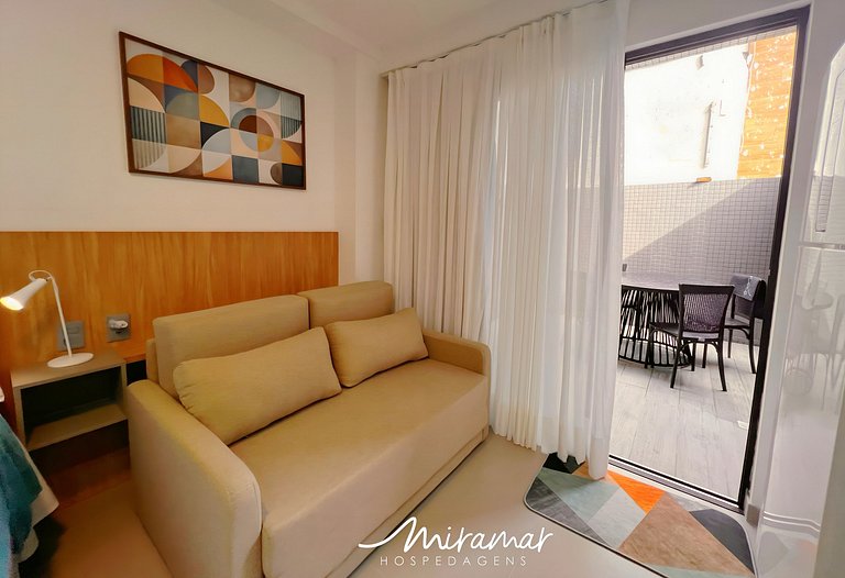Flat com Terraço Beach Haus – Miramar Hospedagens