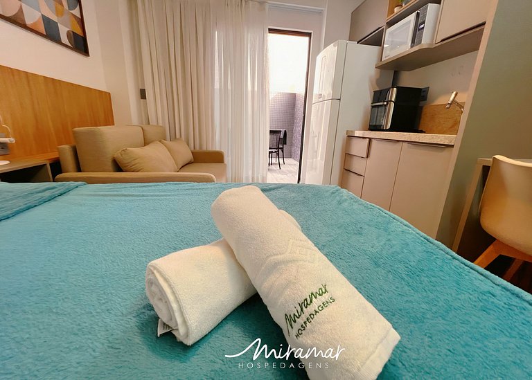 Flat com Terraço Beach Haus – Miramar Hospedagens