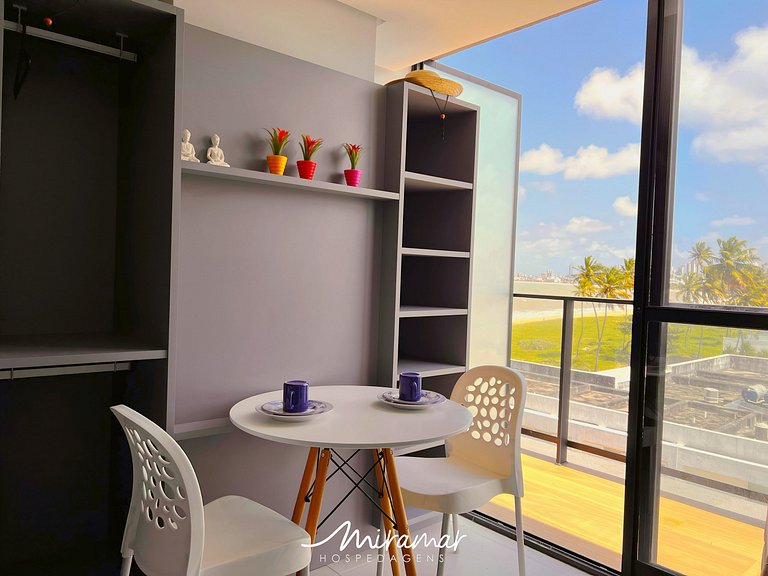Flat c/Varanda Vista Mar Alta Garden - MH
