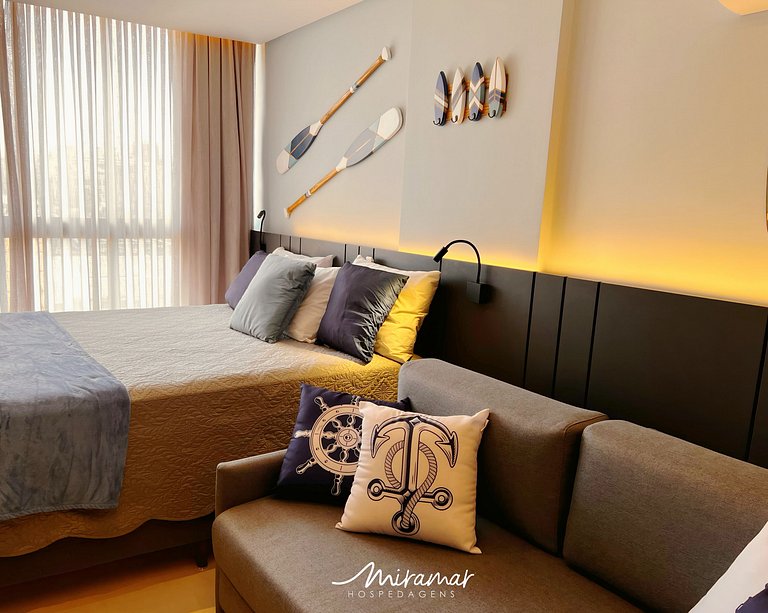 Flat Charmoso com Vista-Mar-Miramar