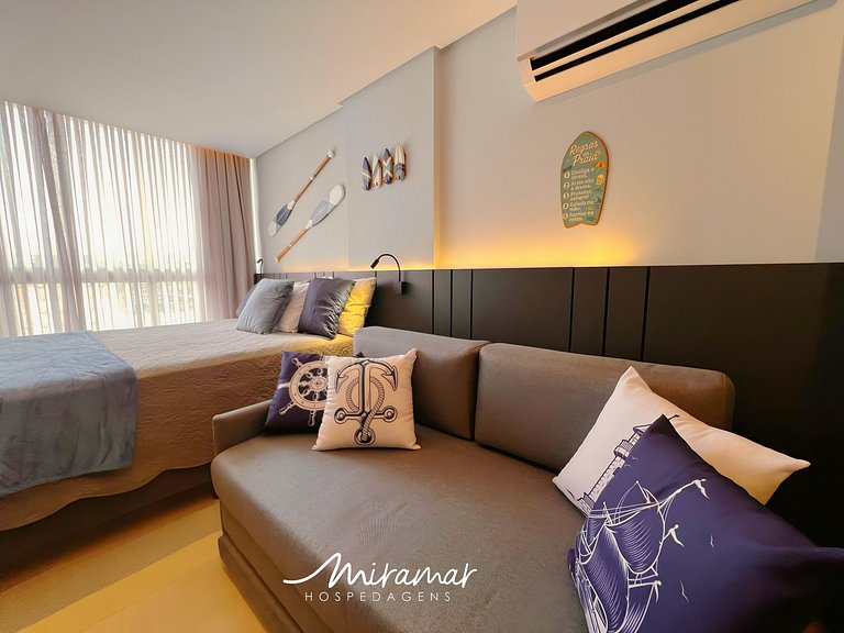 Flat Charmoso com Vista-Mar-Miramar