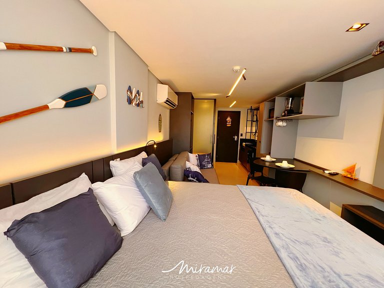 Flat Charmoso com Vista-Mar-Miramar