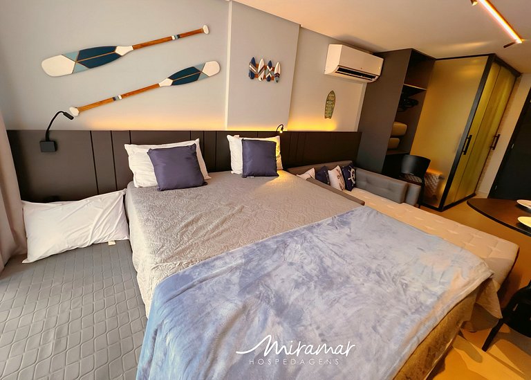 Flat Charmoso com Vista-Mar-Miramar