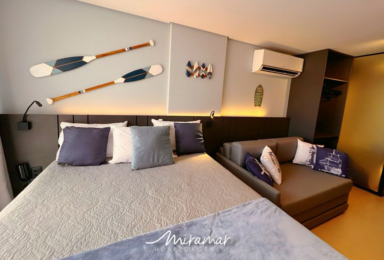 Flat Charmoso com Vista-Mar-Miramar