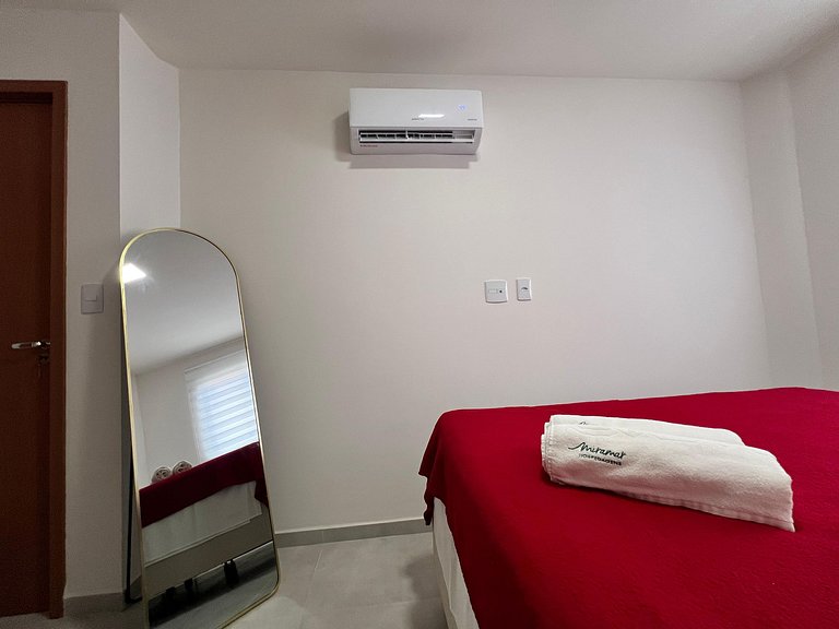 Apto com 2 quartos, Wi-Fi e ar-condicionado