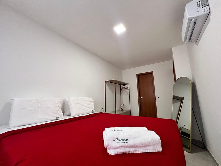 Apto com 2 quartos, Wi-Fi e ar-condicionado