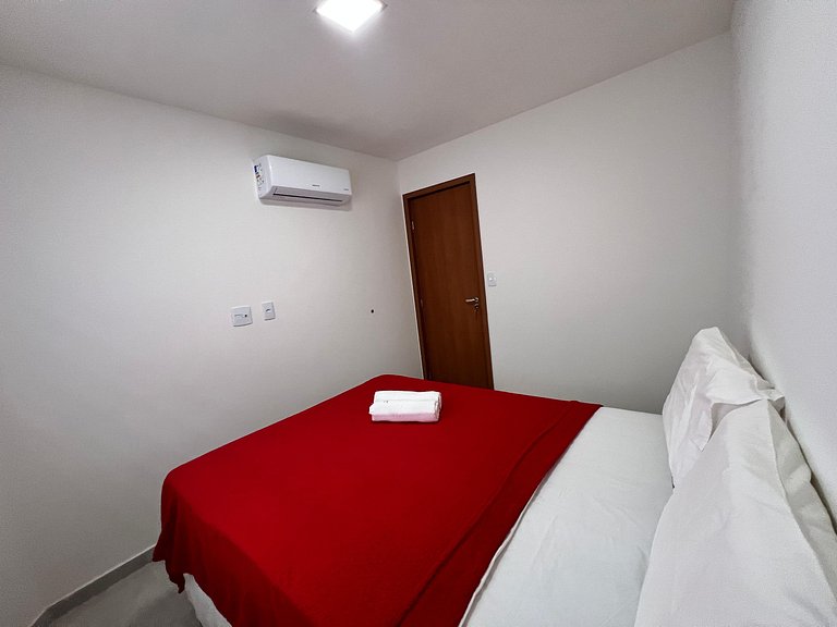 Apto com 2 quartos, Wi-Fi e ar-condicionado