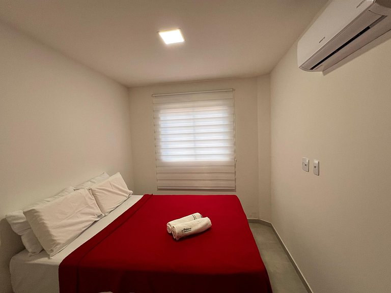 Apto com 2 quartos, Wi-Fi e ar-condicionado