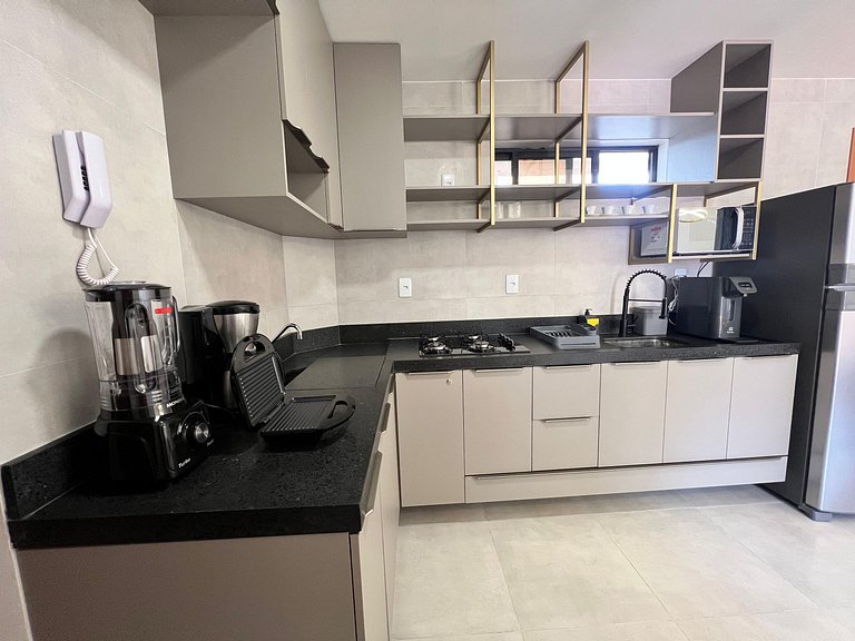 Apto com 2 quartos, Wi-Fi e ar-condicionado