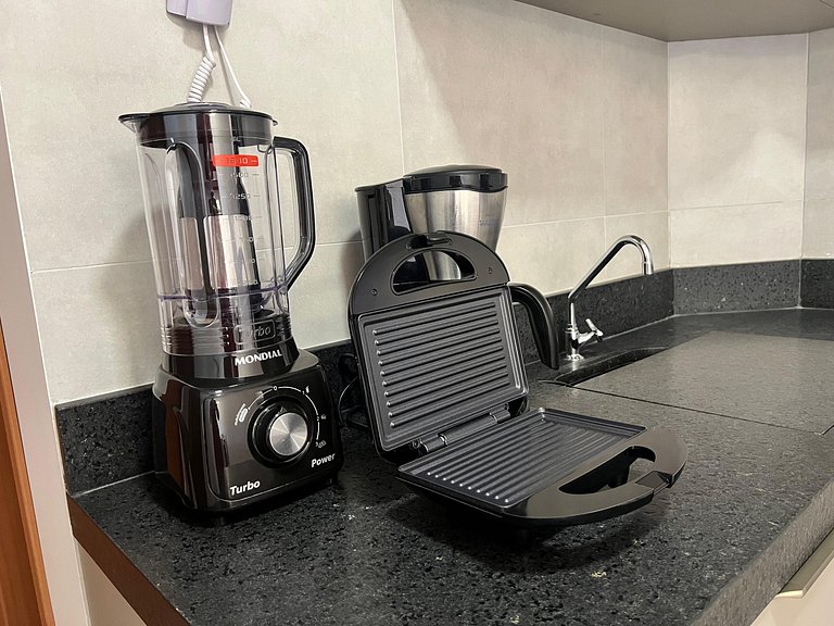 Apto com 2 quartos, Wi-Fi e ar-condicionado