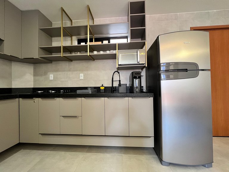 Apto com 2 quartos, Wi-Fi e ar-condicionado