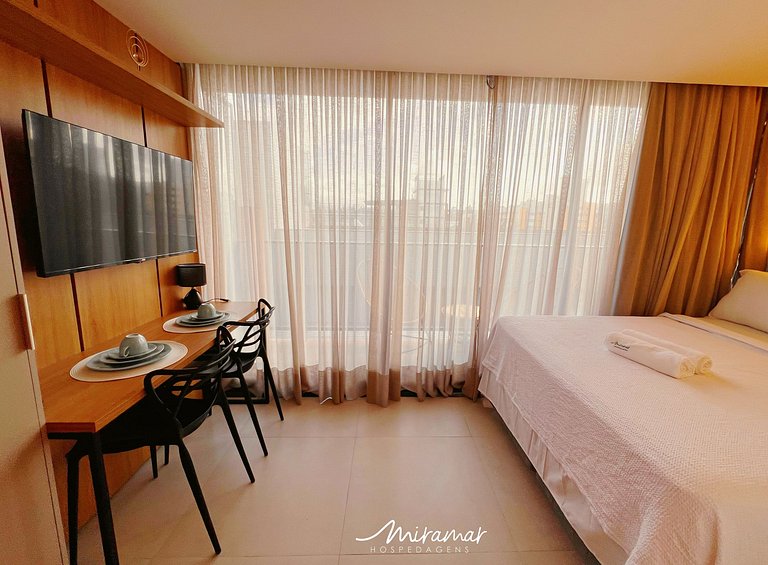 Flat para Casal c/ Varanda -Alta Marine