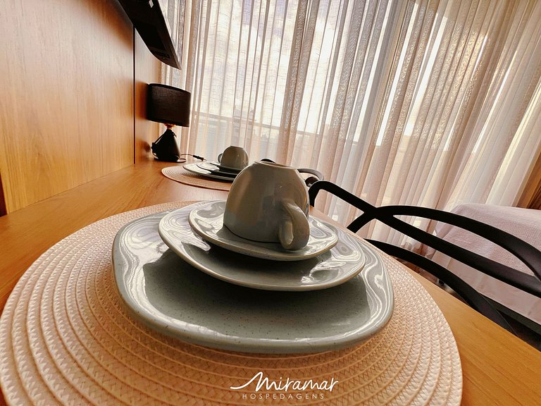 Flat para Casal c/ Varanda -Alta Marine