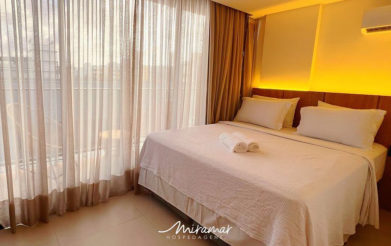 Flat para Casal c/ Varanda -Alta Marine