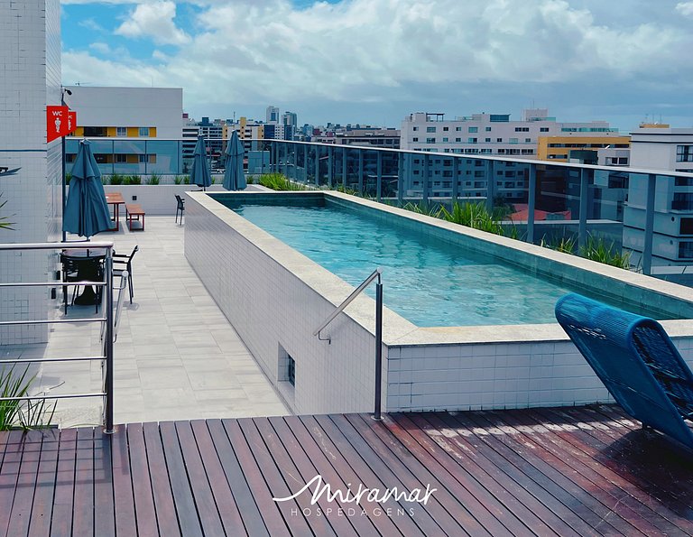 Flat Vista Mar c/Varanda p/2 pessoas no Box 150