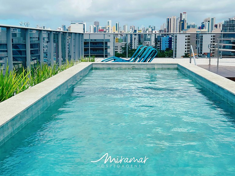 Flat Vista Mar c/Varanda p/2 pessoas no Box 150