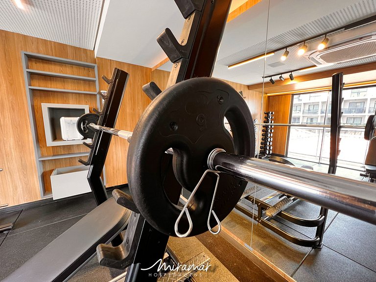 Flat c varanda vista mar no Jardim Oceania