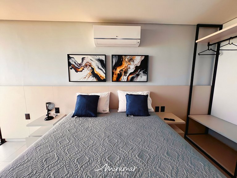 Flat p/ 2 pessoas Frente Mar- Pé Na Areia