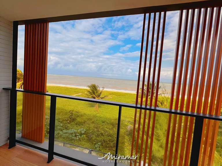 Flat p/ 2 pessoas Frente Mar- Pé Na Areia - MH