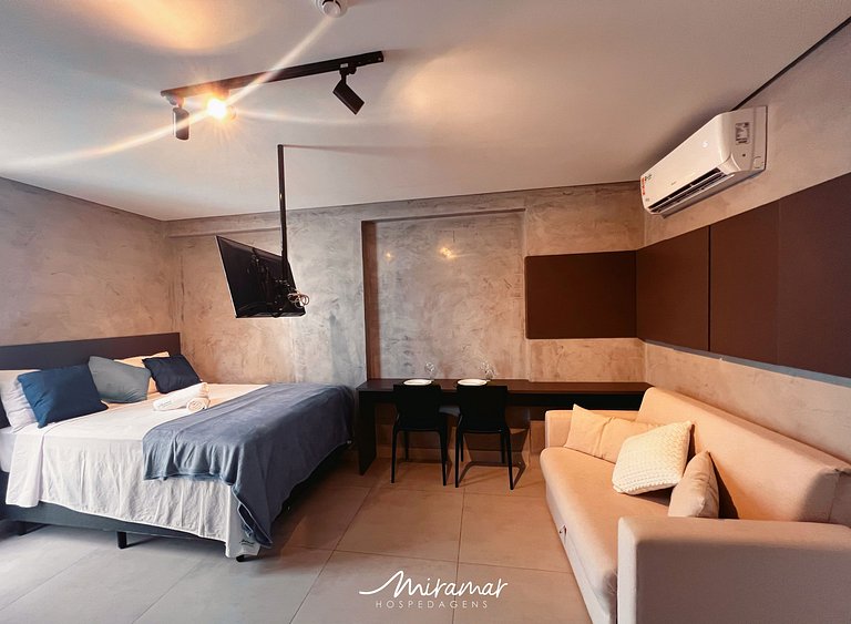 Flat p/ 4 Próximo a Praia no Ozean-Miramar