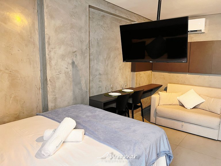 Flat p/ 4 Próximo a Praia no Ozean-Miramar