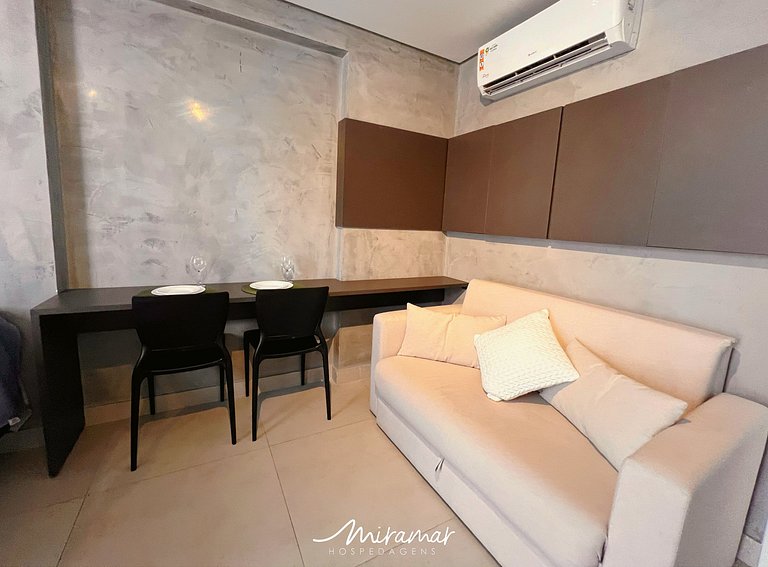 Flat p/ 4 Próximo a Praia no Ozean-Miramar