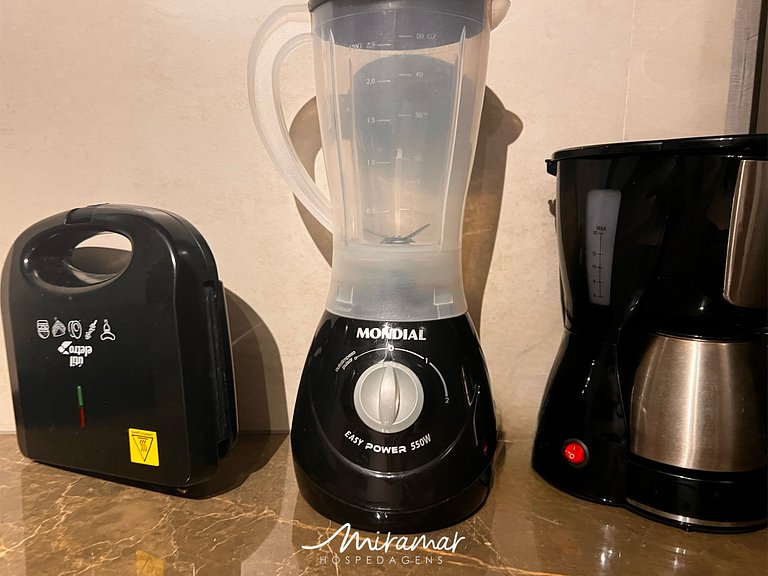 Flat p/ 4 Próximo a Praia no Ozean-Miramar