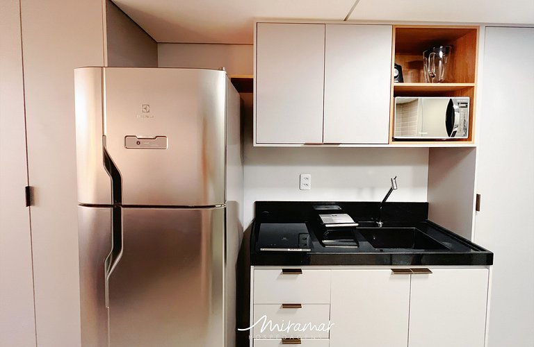 Flat p/ 3 pessoas Vista Mar Lateral - Miramar