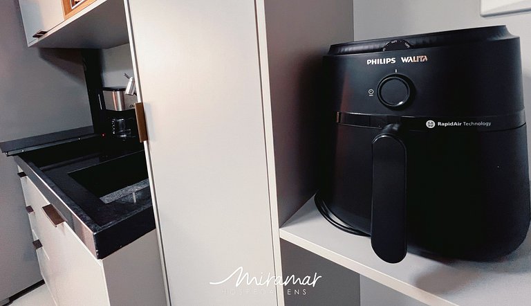 Flat p/ 3 pessoas Vista Mar Lateral - Miramar