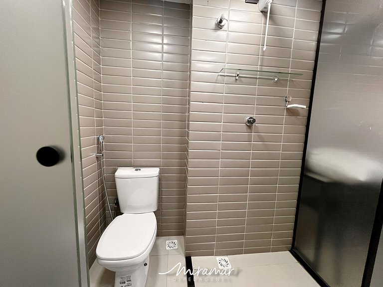 Flat p/ 3 pessoas Vista Mar Lateral - Miramar