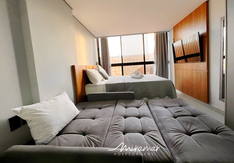 Flat p/ 3 pessoas Vista Mar Lateral - MH