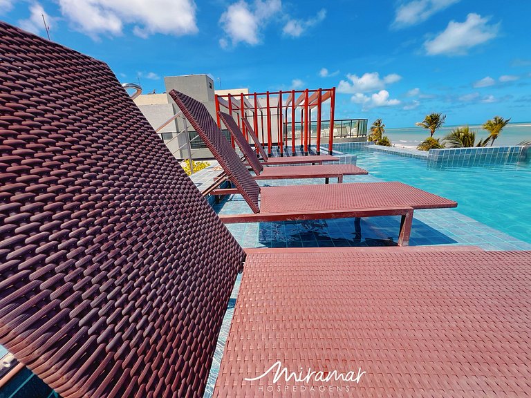 Maravilhoso flat vista mar no Altamare