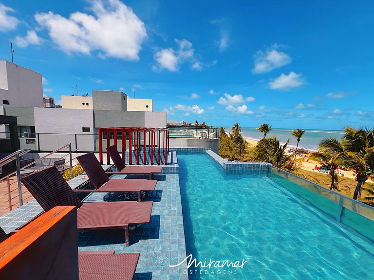 Maravilhoso flat vista mar no Altamare