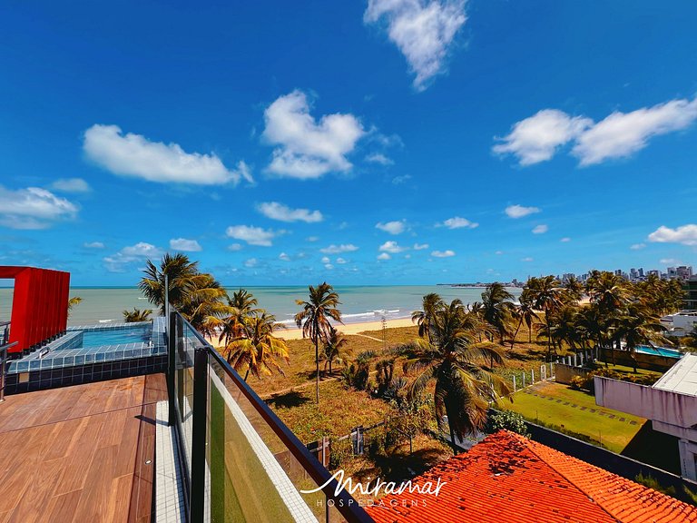 Maravilhoso flat vista mar no Altamare