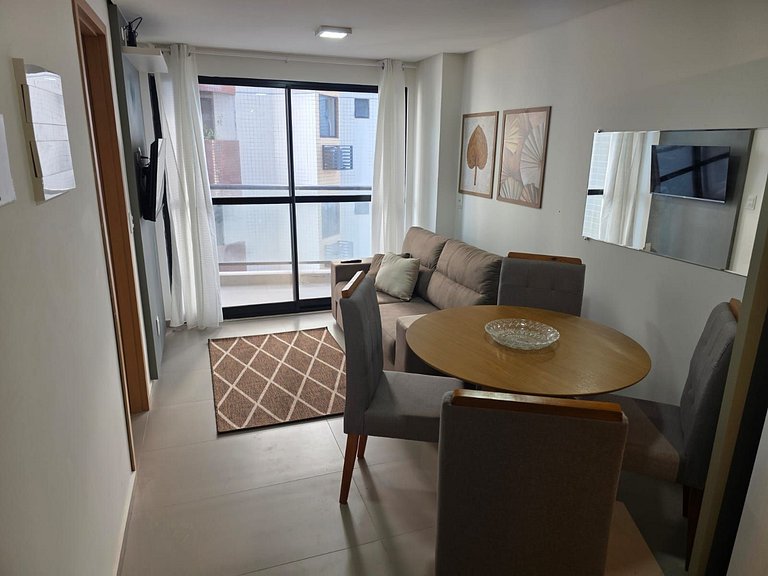 Apart.c/Varanda Vista Mar Lateral-Cabo Branco