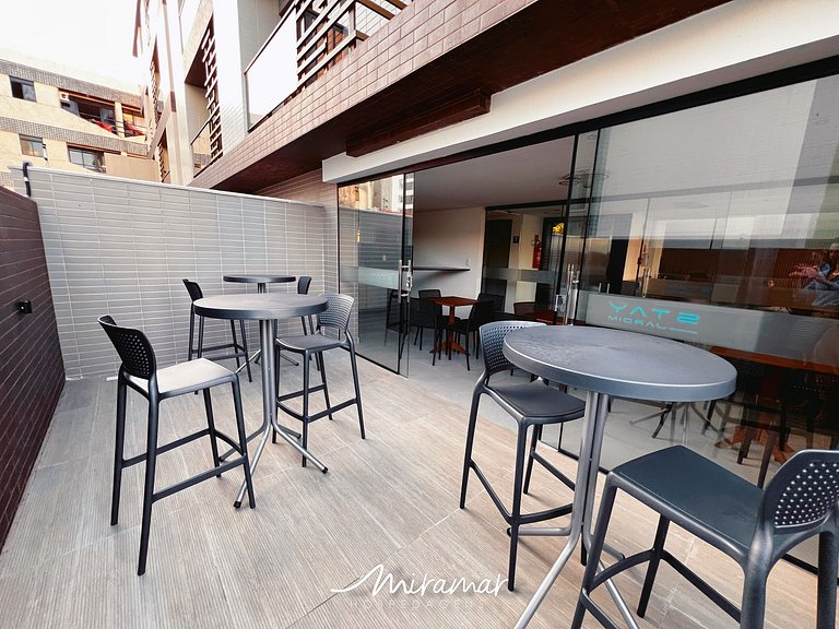 Flat c/ Banheira na Varanda -Miramar Hospedagens