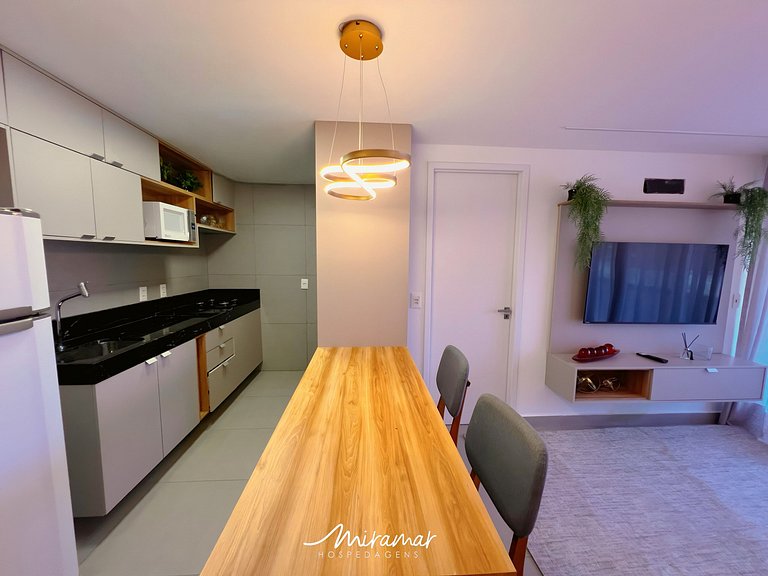 Apart. c/Varanda 2 quartos Jardim Oceania-Miramar