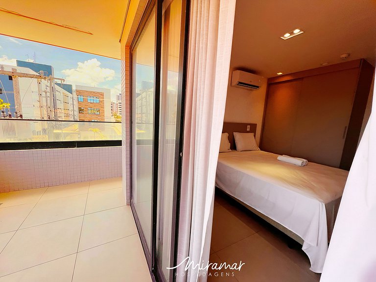 Apart. c/Varanda 2 quartos Jardim Oceania-Miramar