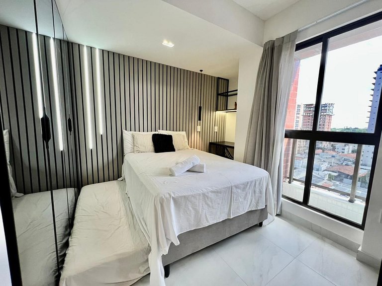 Flat Moderno p/ 3 pessoas em Tambauzinho