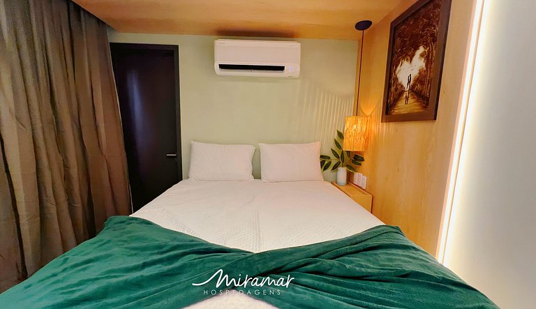 Flat c/ Banheira na Varanda -Miramar Hospedagens