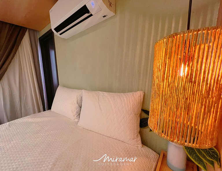 Flat c/ Banheira na Varanda -Miramar Hospedagens