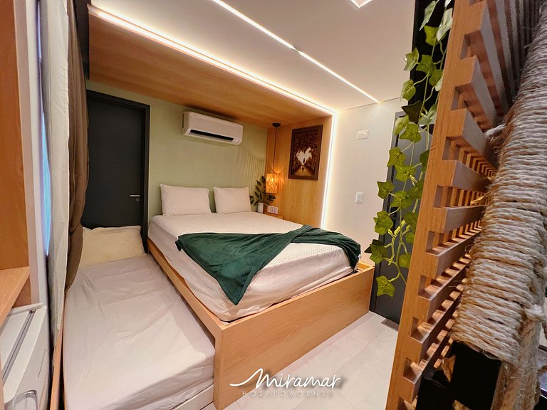 Flat c/ Banheira na Varanda -Miramar Hospedagens