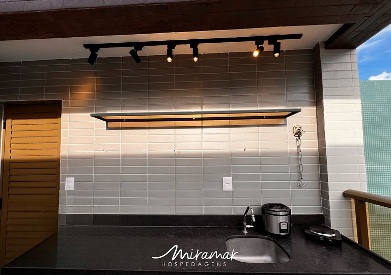 Flat c/ Banheira na Varanda -Miramar Hospedagens