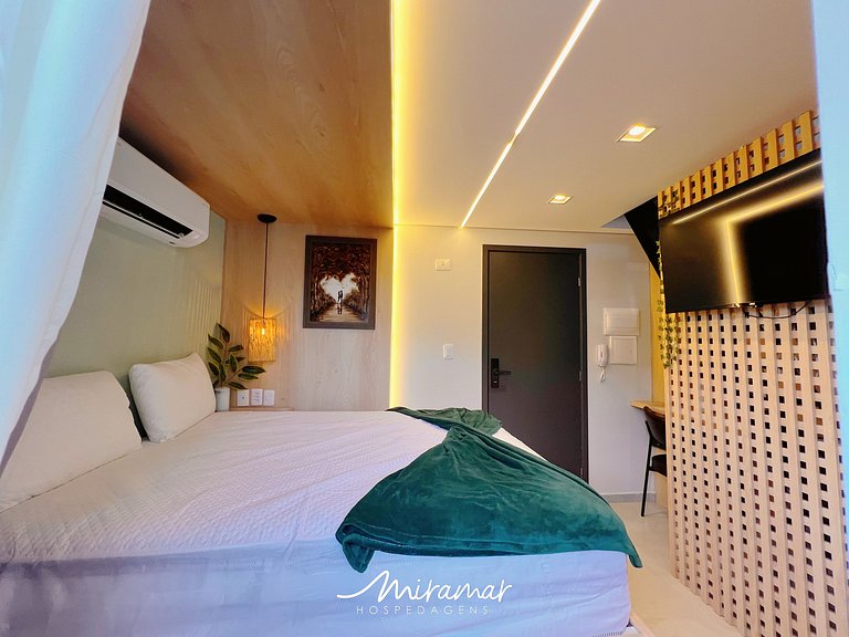 Flat c/ Banheira na Varanda -Miramar Hospedagens